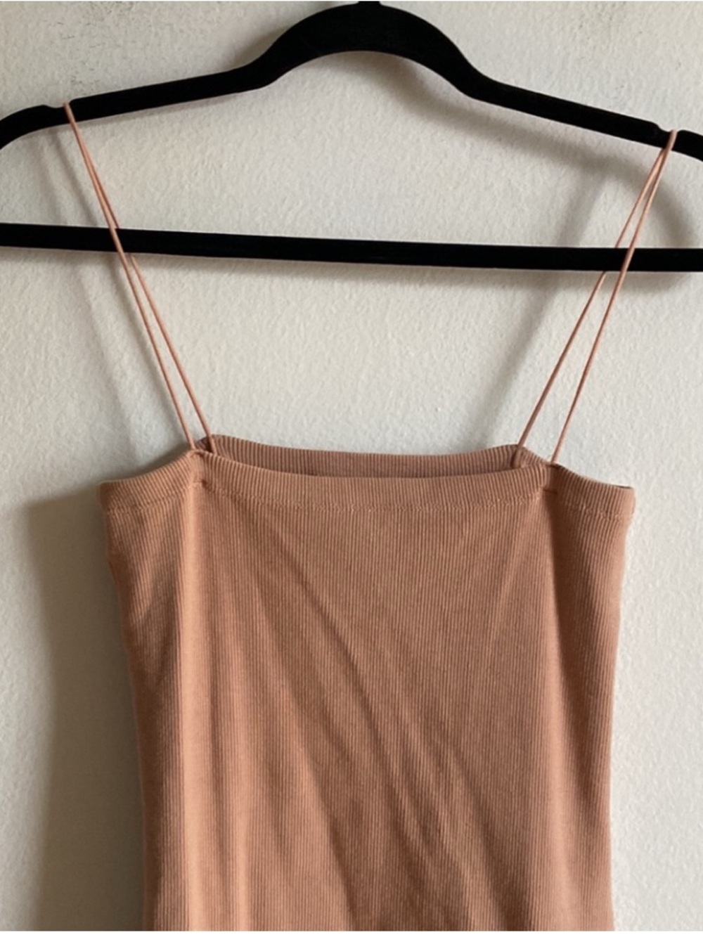Zara Blush Pink Ribbed Bodycon Stretchy Mini Dress